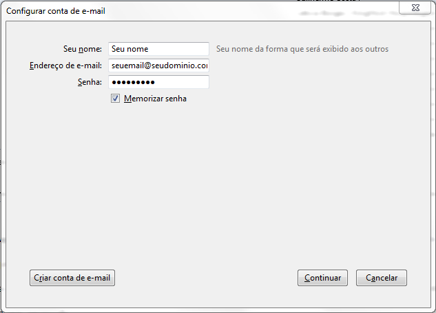 Como configurar seu e-mail no Outlook / Thunderbird / Windows LiveMail? 8 Como configurar seu e-mail no Outlook / Thunderbird / Windows LiveMail? 5