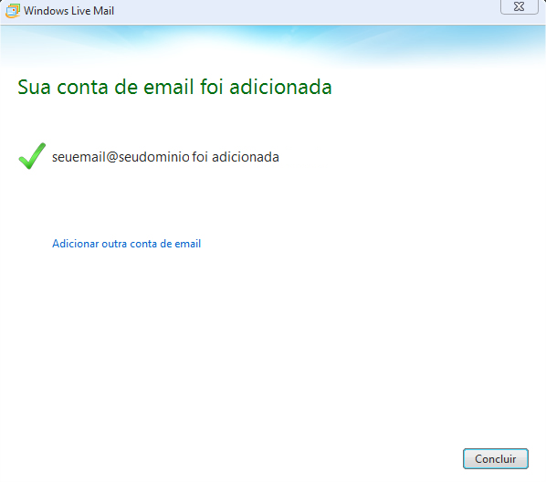 Como configurar seu e-mail no Outlook / Thunderbird / Windows LiveMail? 11