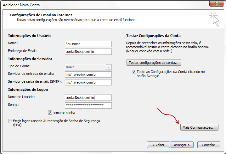 Como configurar seu e-mail no Outlook / Thunderbird / Windows LiveMail? 4 Como configurar seu e-mail no Outlook / Thunderbird / Windows LiveMail? 4